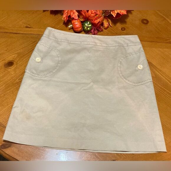 J. McLaughlin Dillards tan skirt Size 8 - Picture 1 of 5